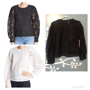 Black and white lace dress shirt